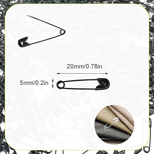 Miniatura 7 de Ruidee 500 mini pines de seguridad de metal para uso en casa, oficina, arte, manualidades, costura, joyería (dorado)