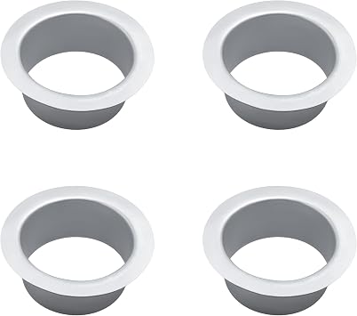 2-3/4" Round Aluminum Rain Gutter Ditch Outlet Downspout Adapter for 2x3 Rain Gutter Ditch - 4 Pcs