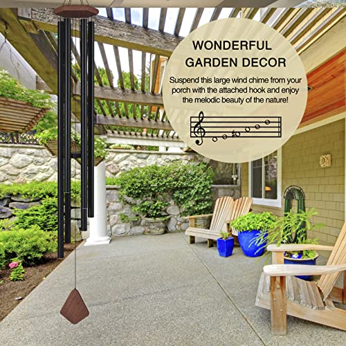Suntimber 60LARGEHEXAGONAL 60 Inch Extra Large Wind Chimes For Outside Deep Tone, Sympathy Memorial Wind Chimes For Loss Of Loved One,Big Hexagonal Tuned Wooden Wind Chimes Outdoor Clearance thumb #5