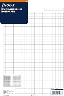 Filofax 292905 - Bloc de recambio (20 hojas A4, cuadriculado), color blanco con impresión en negro