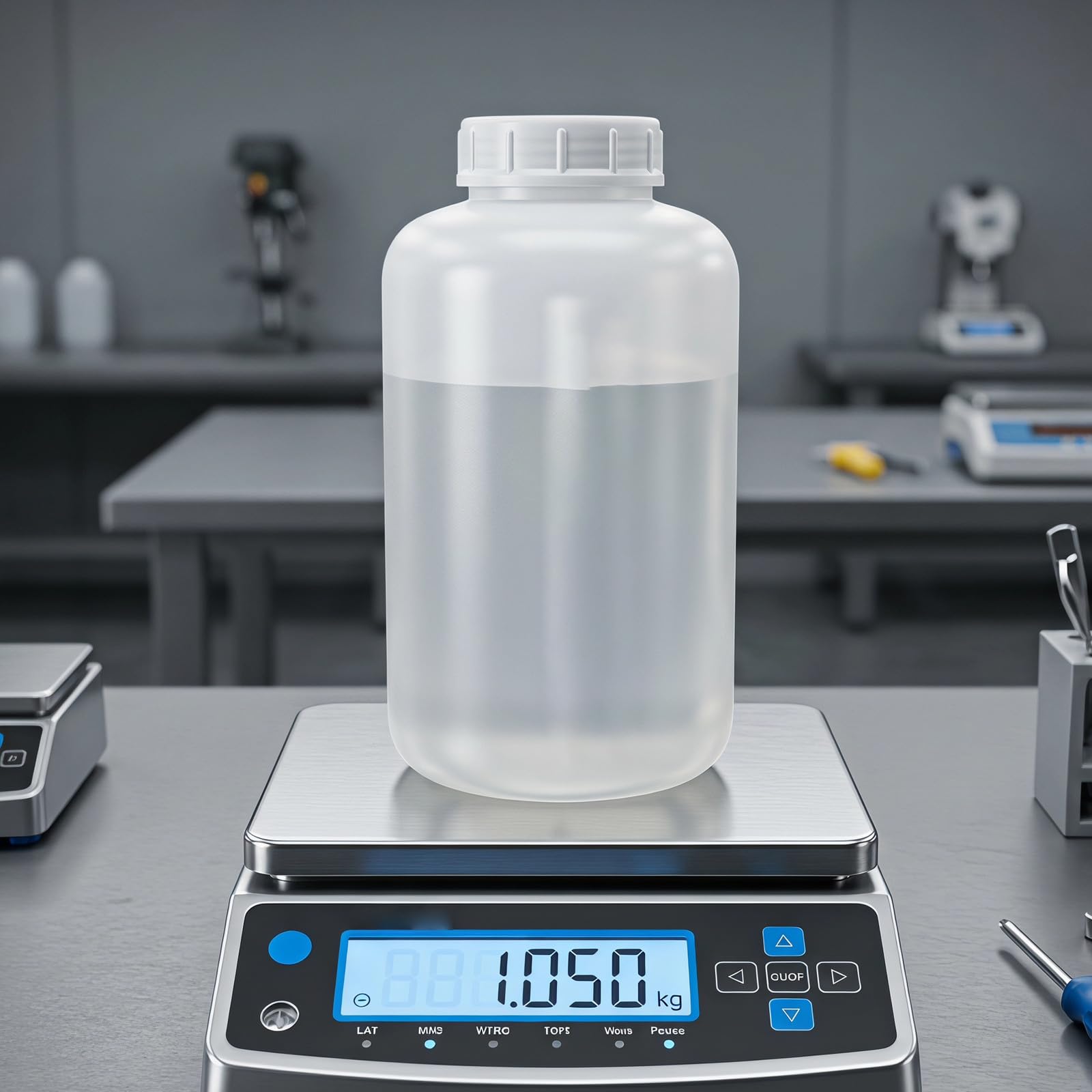 Lurrose Botella de reactivo extragrande de boca ancha de 10 L: Botella de plástico HDPE para laboratorio, tapa a prueba de fugas, recipiente para líquidos en química, almacenamiento de muestras de