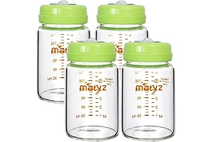 Matyz Glass Breast Milk Storage Bottles, Leakproof and Travel-Ready