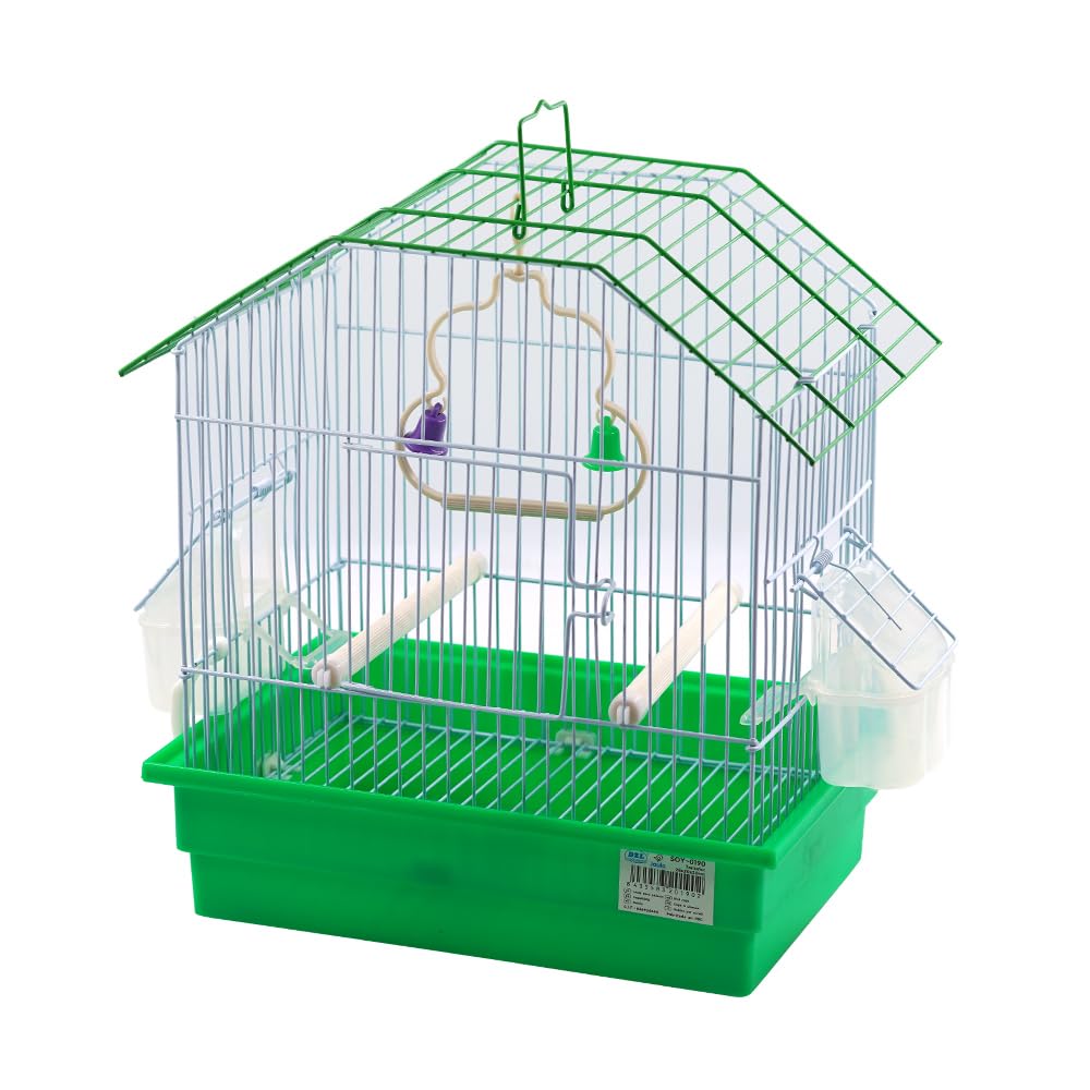 Jaula para pajaros Jaula agapornis con comederos,Palos Jaulas pájaros casa 28 * 20 * 30CM Color Aleatorio(SOY0190) — view 9