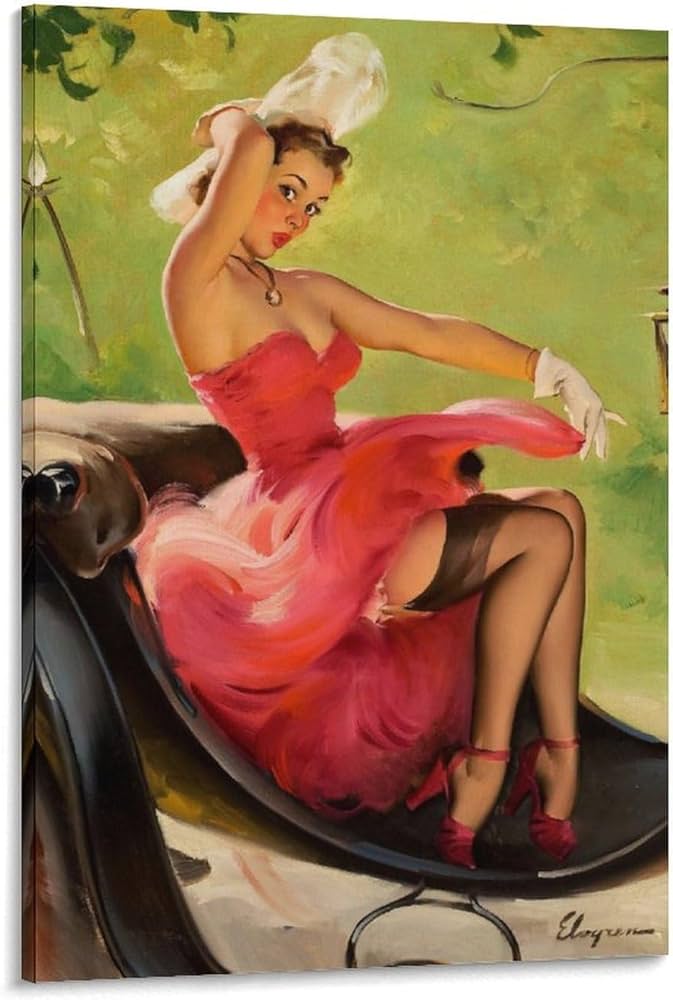 Gil-Elvgren Vintage 1950s Hot Girl Girl Sexy Illustration Print
