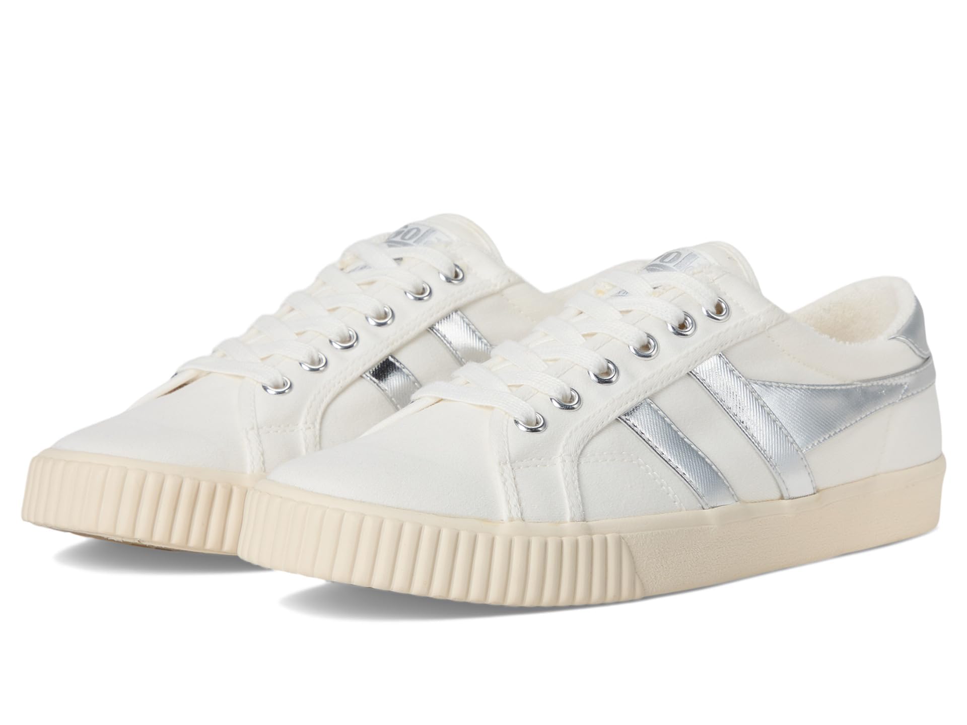 Gola Women's Tennis Mark Cox Sneaker, Off-White/Silver, 7.5