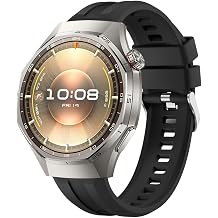 Sneezy Huawei Watch GT6 Pro 46mm  le Uyumlu Spor Silikon Metal Tokal  Soft Saat Kordonu