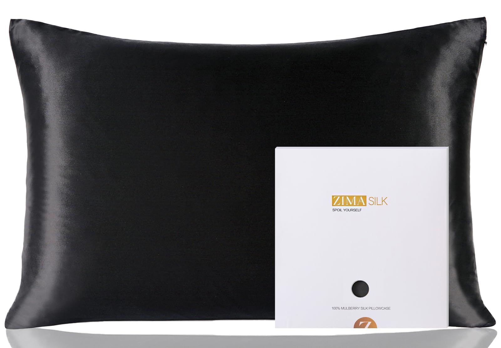 ZIMASILK 100% Pure Mulberry Silk Pillow Cases for Hair and Skin, Queen