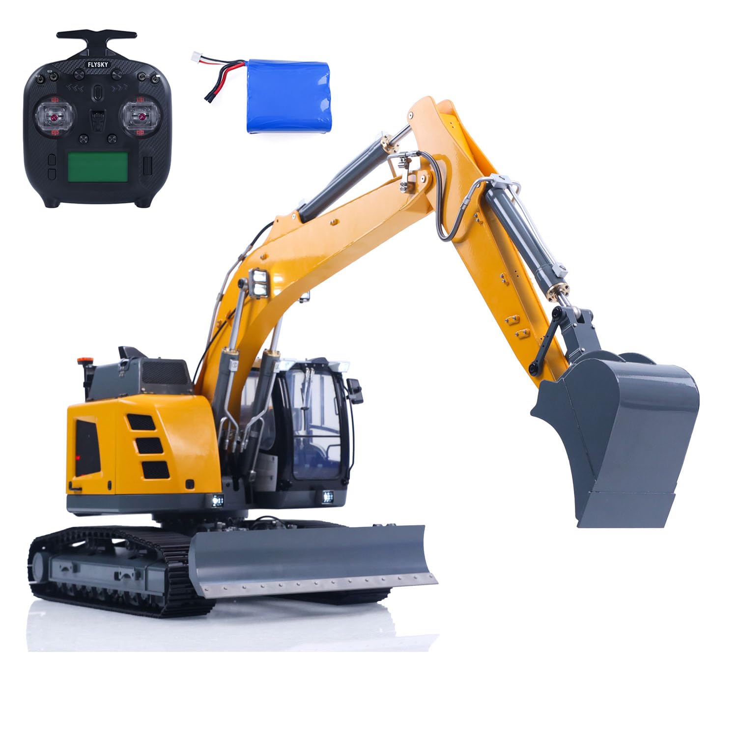 Toucan RC Hobby 1/14 Fernbedienung Hydraulikbagger LR926 RTR 2 Arme RC Bagger Dual Pumpen Licht Sound System Baufahrzeug Öffnende Türen Fuss ST8 Licht- und Tontechnik Lagerware Modellgeschenk