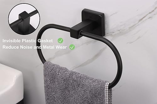 Miniatura 3 de TocTen Toallero para toallas de mano  Soporte grueso de acero inoxidable SUS304 para toallas de mano de baño, resistente, único, ovalado, para