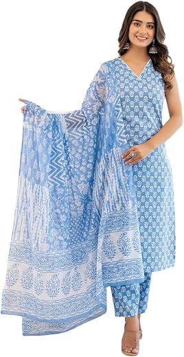 FABNEX Kurta Set for Women | Women Kurta Set with Dupatta | Women Kurta Sets Kurtis | Women Kurta Pant Set (K-121)