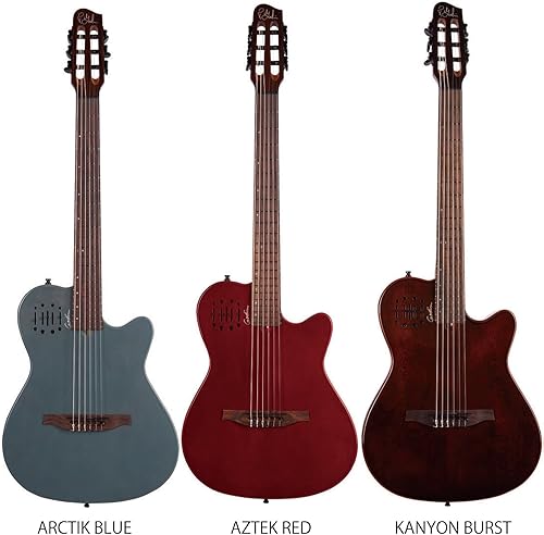 Miniatura 9 de Godin Guitarra eléctrica de cuerpo hueco de 6 cuerdas, derecha, azul Arctik (052387)