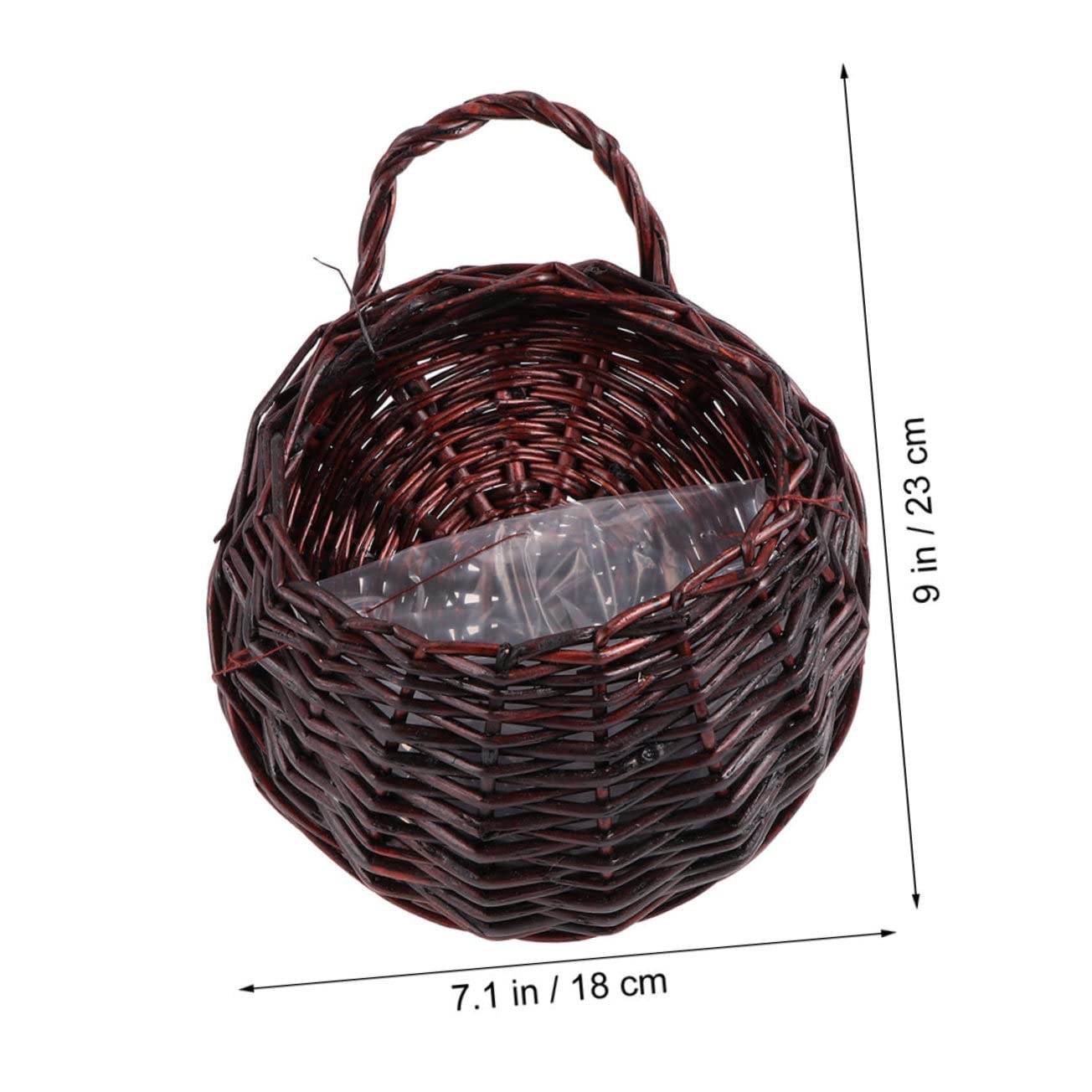 HEMOTON 2 Set Cesto Appeso A Pentola Di Fiore Di Rattan Parete Fioriere Cesto Di Vimini in Rattan Moderno Cesto Di Fiori in Vimini Cesto Succulento Sospeso Coffee 2 Pezzi*2
