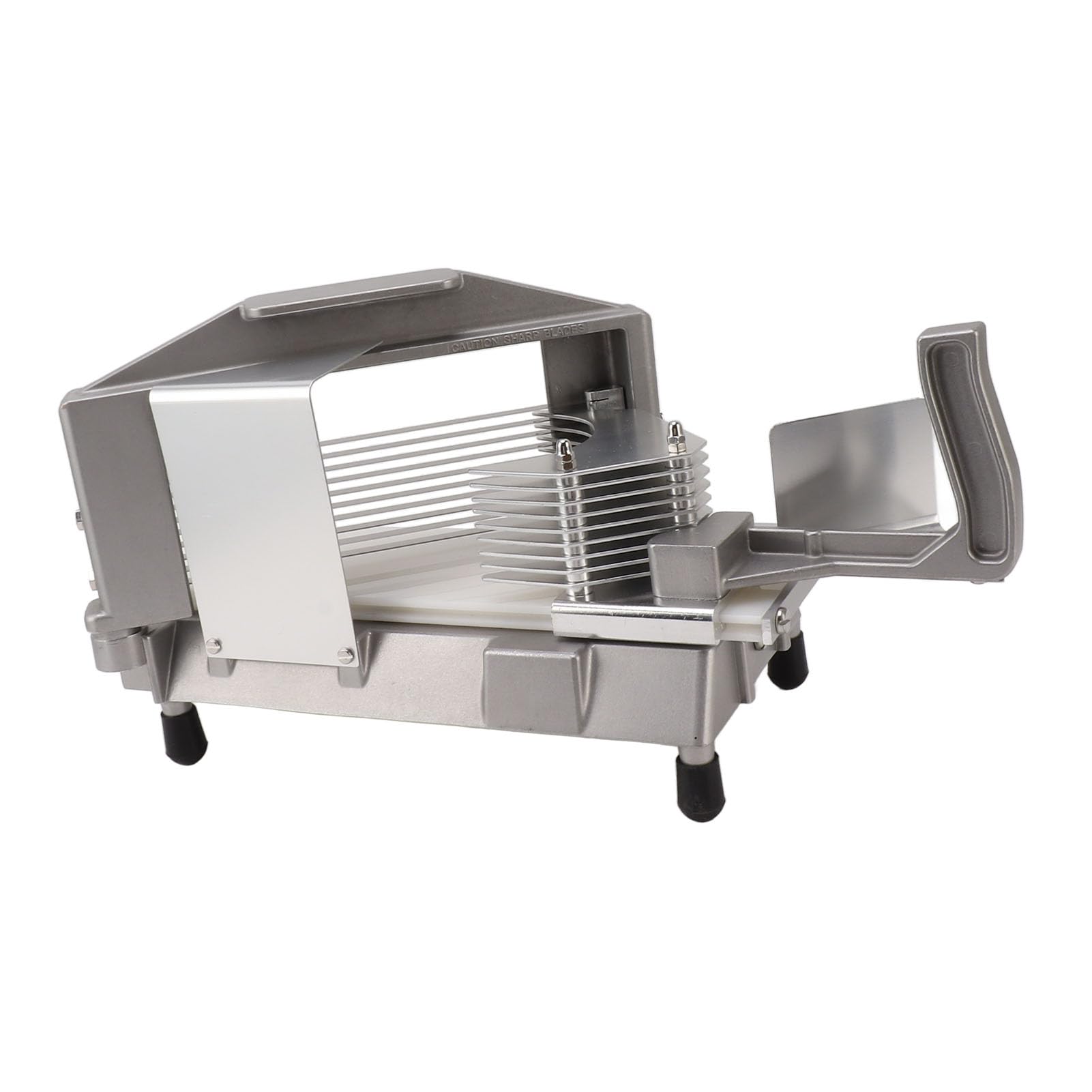 Aramox Kommerzielle Tomatenschneidemaschine, Tomatenschneider aus Aluminiumlegierung mit Edelstahlklingen, 37 X 23 X 19 Cm, Leicht zu Drückender Griff für die Küche zu Hause Im Restaurant (6.5MM)