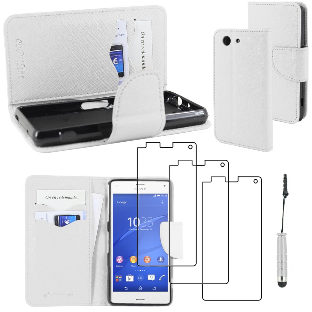 Custodia Portafoglio In Pelle Per Sony Xperia Z3 – Marrone Con Slot Carte E Supporto Magnetico