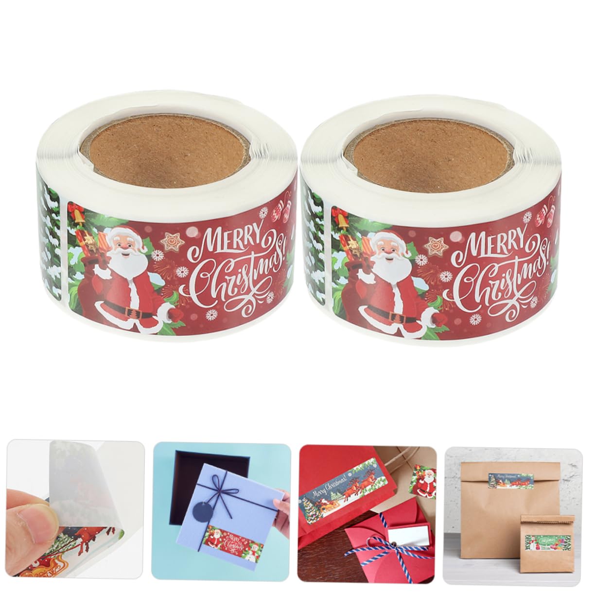 5set Adesivi Adesivi Natalizi Per Etichette Alimentari in ​​cera Per Il Matrimonio Lacca Con Sigillo Di Cera Adesiva Punto Adesivo in Vinile Rosso 2rolls*5