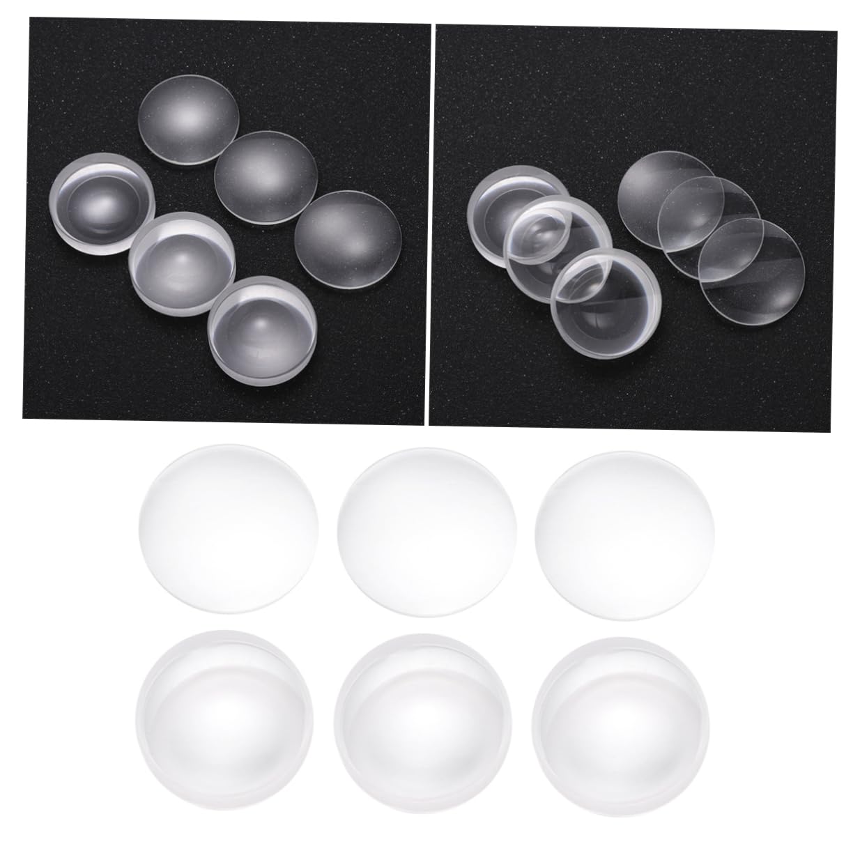 Gatuida 12pièces Lentilles Optiques Convexes Verre De Diamètre Pour Applications Laboratoires Et Éducatives Focalisation Précise Et Facilité Utilisation