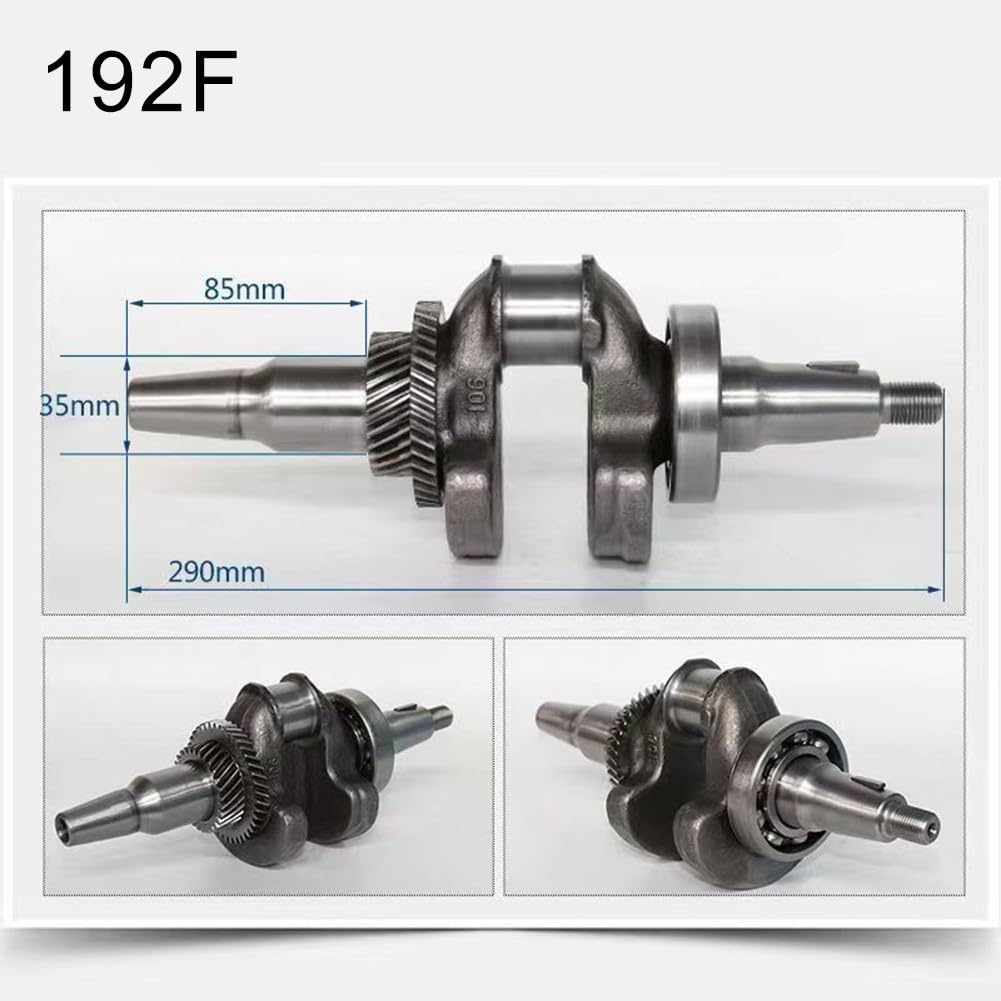 Cigüeñal del generador de gasolina de 2 kW y 5 kW para modelos de motor 168F 188F 192F Pieza de repuesto construida para mayor durabilidad y compatibilidad del motor (192F)