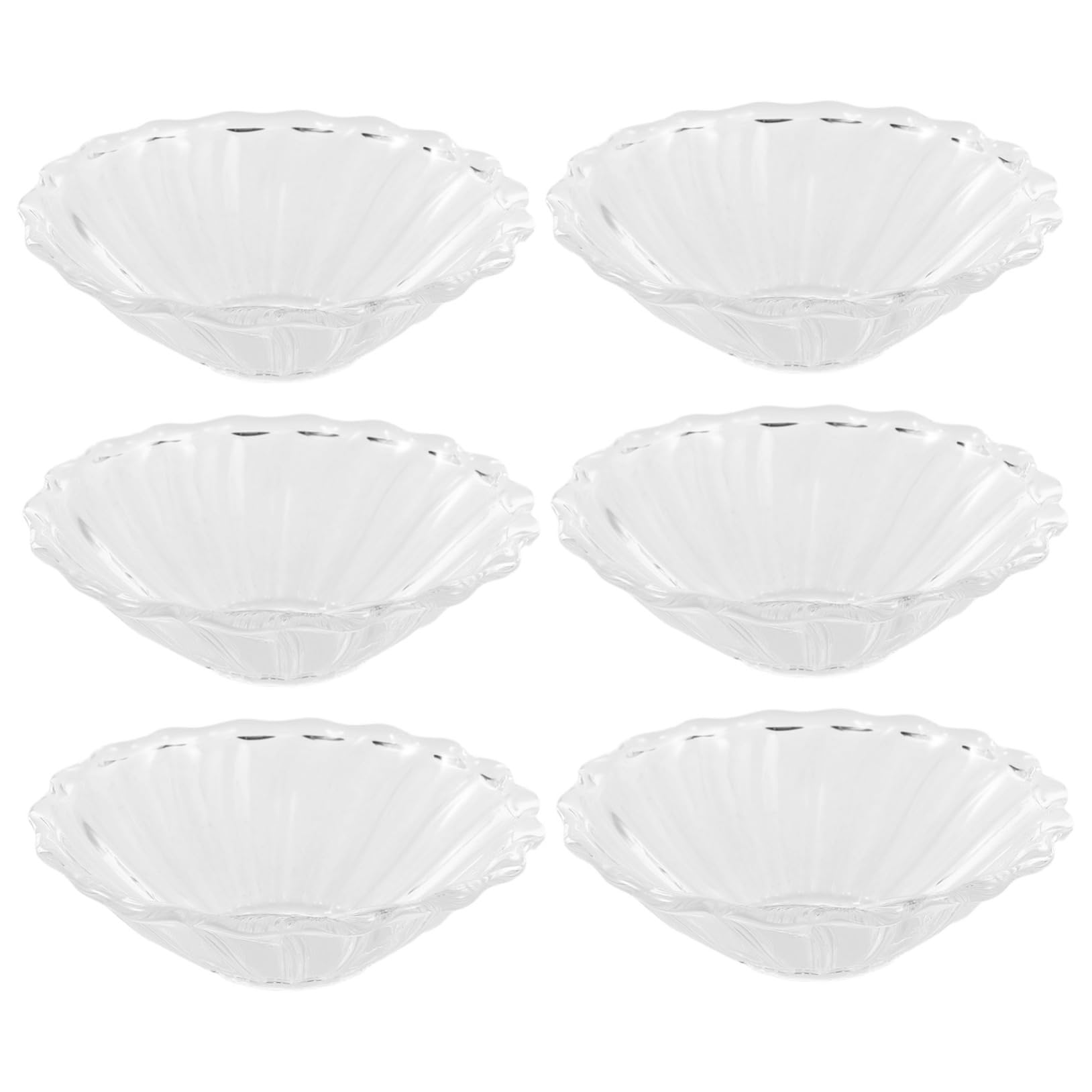 Cabilock 6Pcs Clear Candle Wax Holder Reusable Drip Protector for Taper Candles Fluted Design Wax Drip Catcher Heat Resistant and for Home Weddings Parties