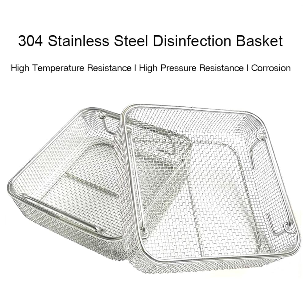 Bandeja de Instrumentos médicos, Bandeja de esterilización de cestas Perforadas de Malla, Herramienta de Instrumentos médicos de Acero Inoxidable 304, para Hospital (Size : 50 * 30 * 15cm)
