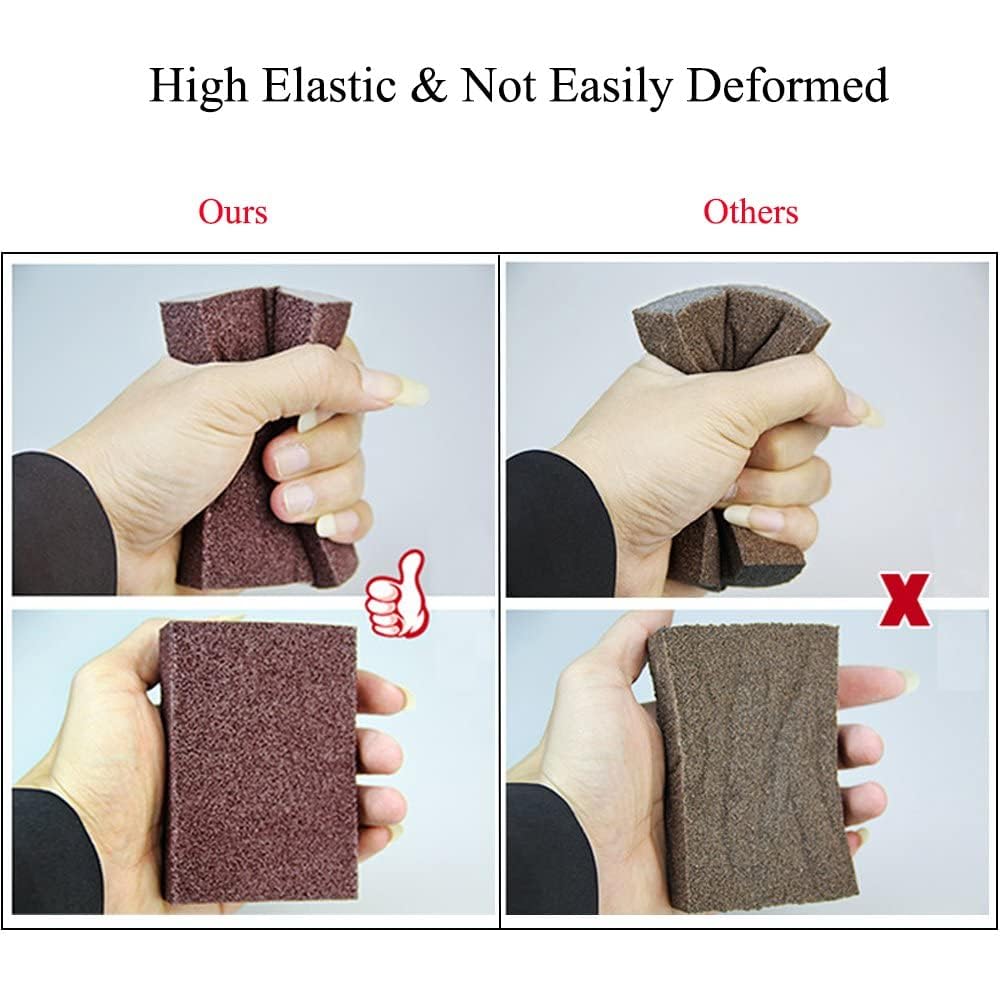Abhaymart Sanding Sponge Block for Kitchen Use, Multipurpose Sand Paper Magic Scrub Sponge Deep Cleaner Eraser Kitchen Tool (Pack of 2) 3
