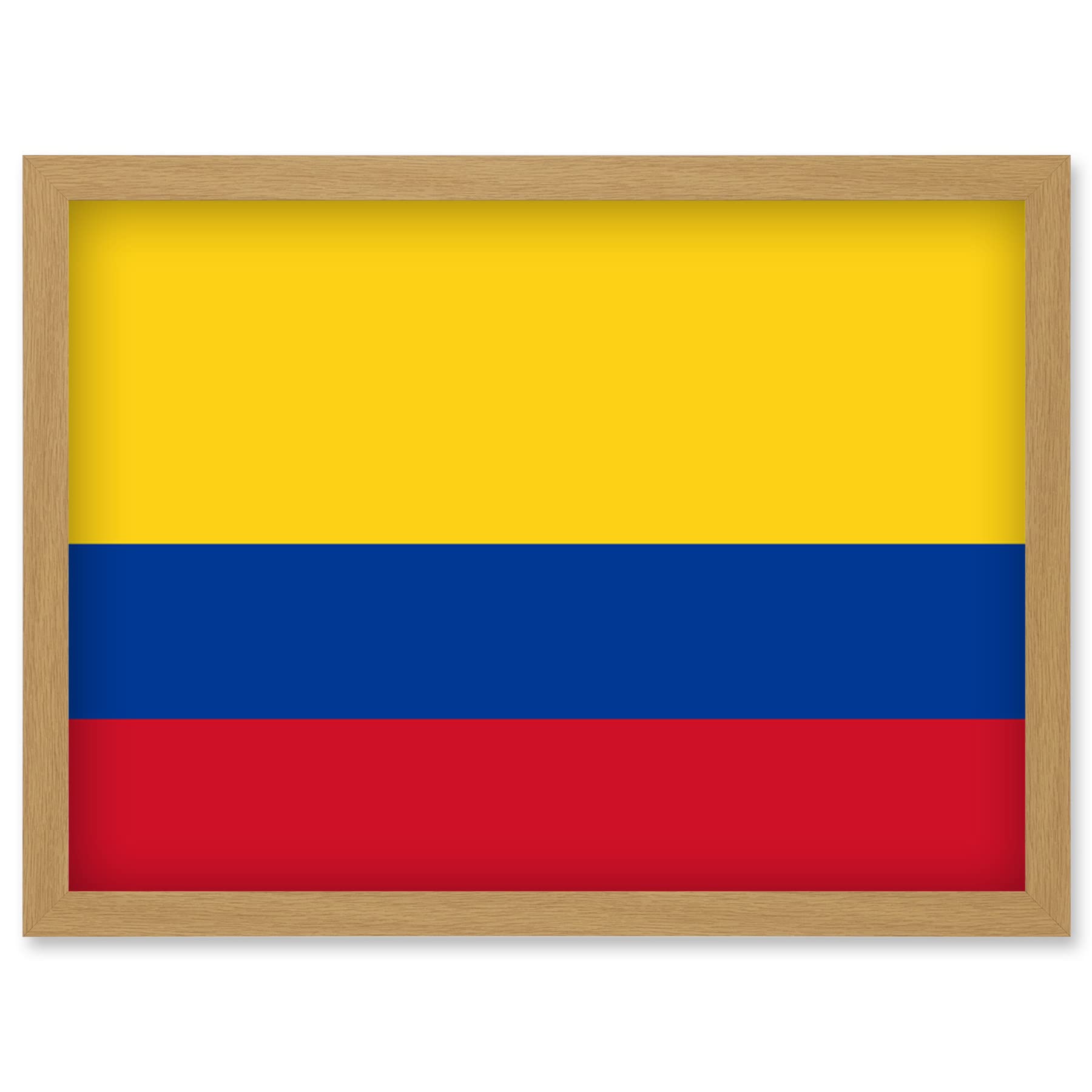 Artery8 Colombia National Flag Patriotic Vexillology World Flags Country Region Poster Artwork Framed Wall Art Print A4