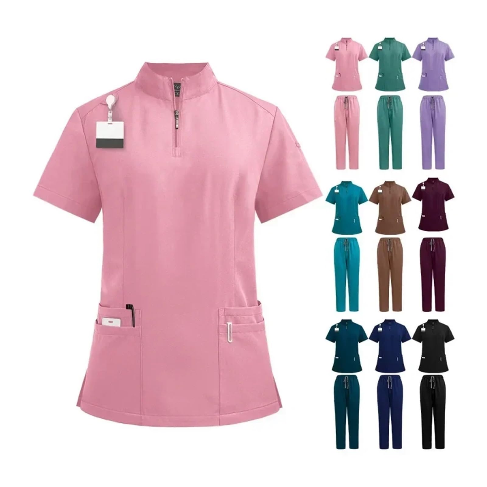 Uniformes quirúrgicos for médico y enfermera, conjunto exfoliante for mujer, ropa de trabajo for salón belleza, clínica, Top, pantalones, túnica enfermería for Spa