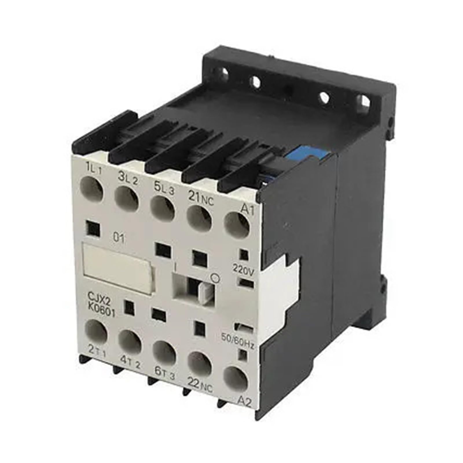 CJX2-K0601 220 Volt Coil 35mm DIN Rail 6A Tiga Tiang 3 P 1NC AC Contactor