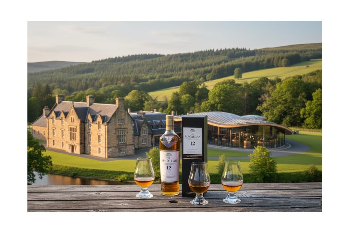 The Macallan 12 Years Sherry Oak Single Malt Scotch Whisky, 40% Vol, 700ml, Invecchiato in Botti di Quercia | Confezione Global Dream