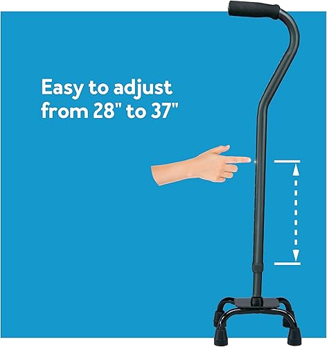 Miniatura 7 de Carex Health Brands Quad Cane, azul satinado