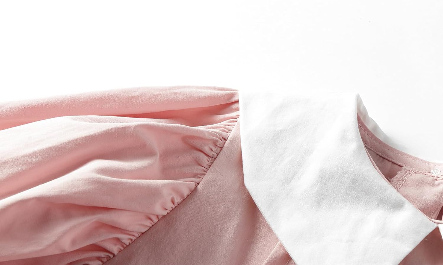 LittleSpring Girls Long Sleeve Dress with Peter Pan Collar Casual Fall Dresses - Image 4