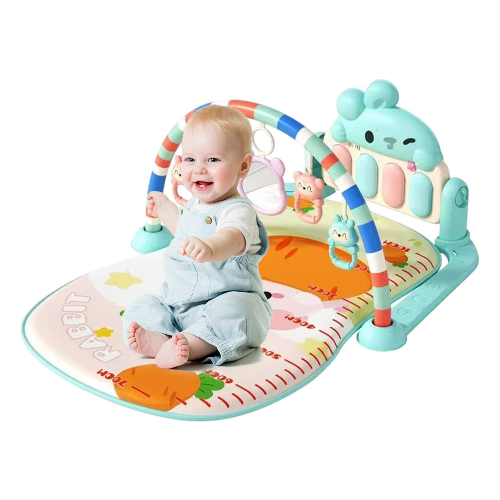 Activity Gym for | Activity Mat Toy | Crawling Sensory Carpet Musical Educational Toy with Light for Travel Camping