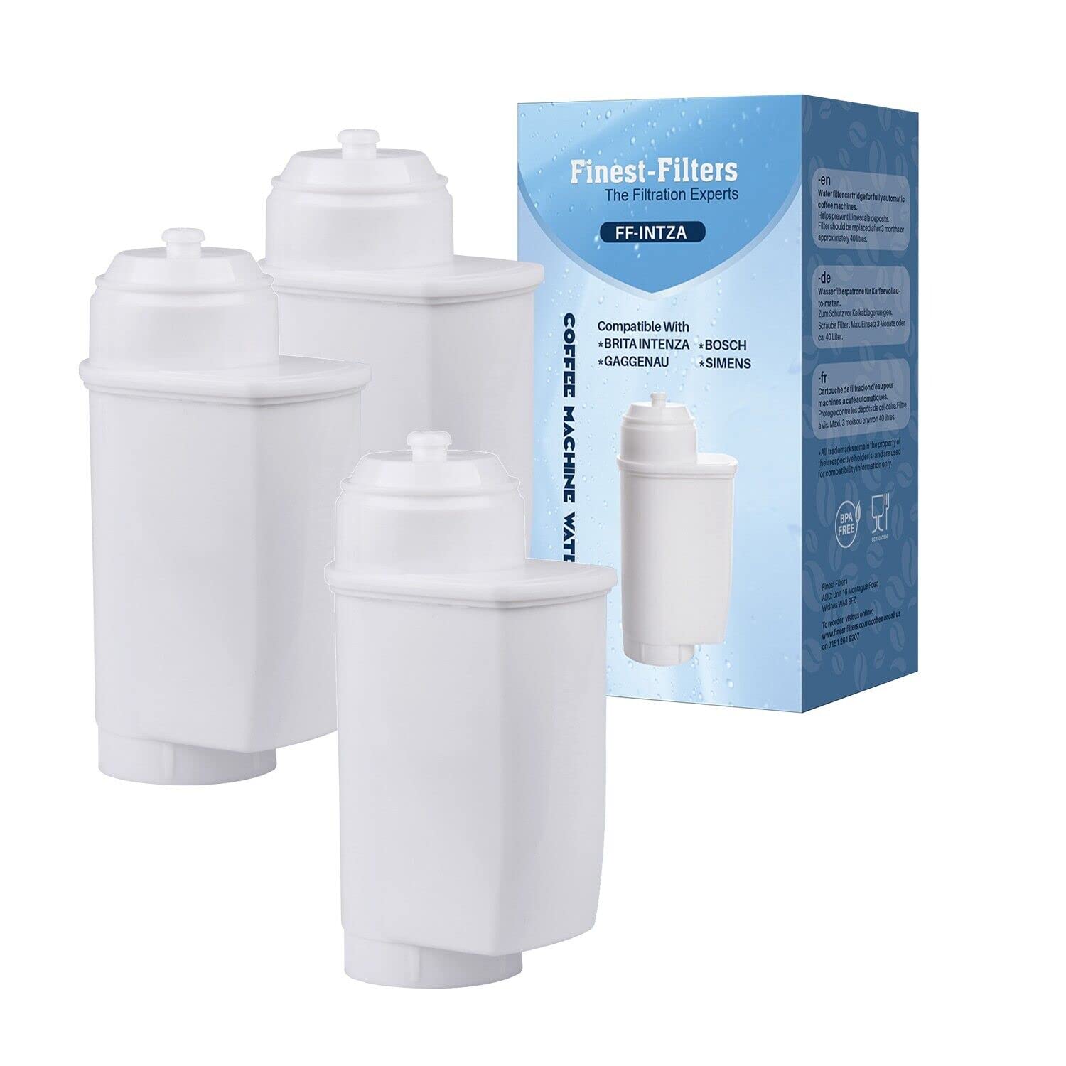 3 x Compatible with Brita Intenza Coffee Machine Water Filter Cartridges Bosch Siemens Neff Gaggenau Coffee Water Filter