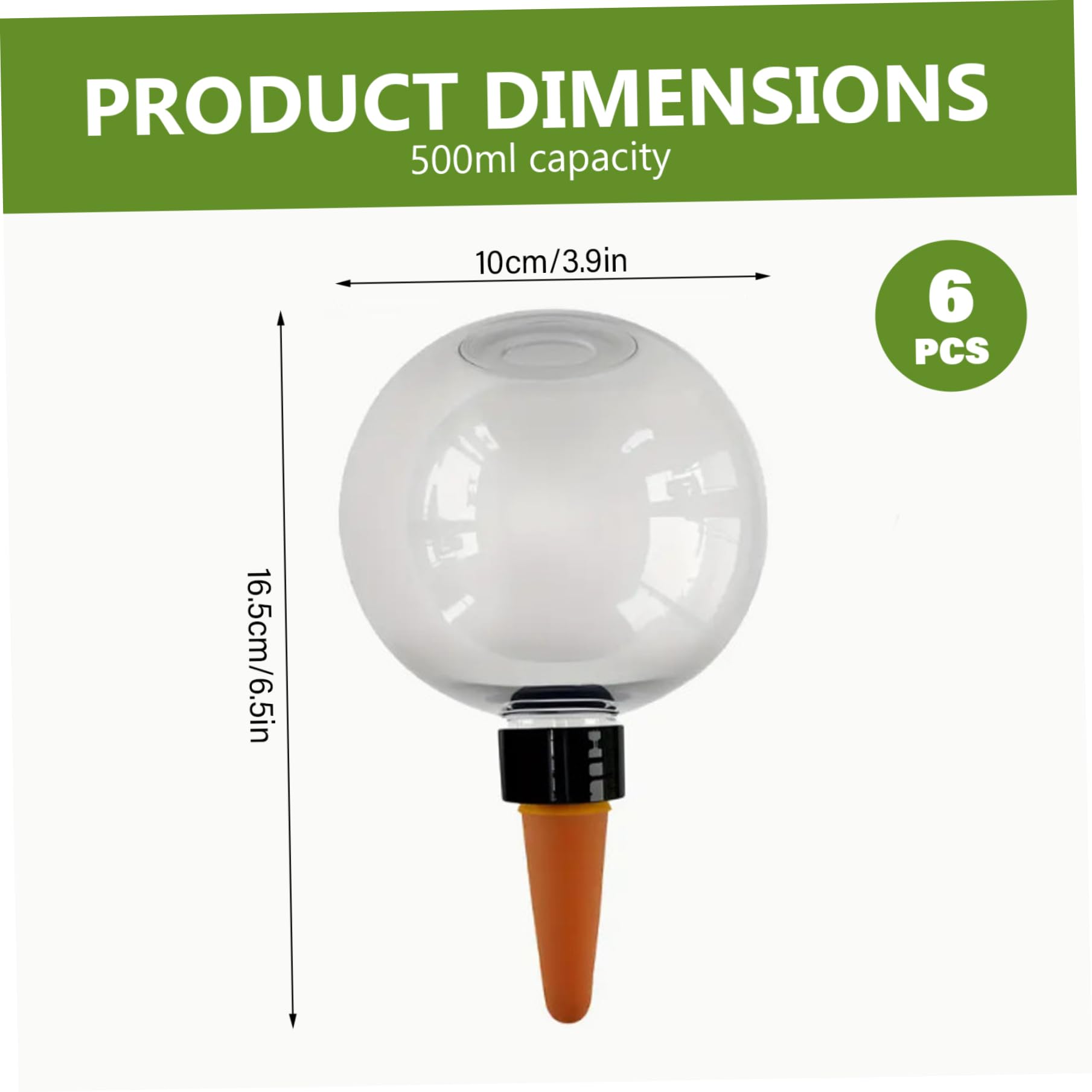 6 uds Globos de autorriego automático de Plantas con Bombillas Transparentes Dispositivo de riego de Plantas para en macetas de Interior y Exterior