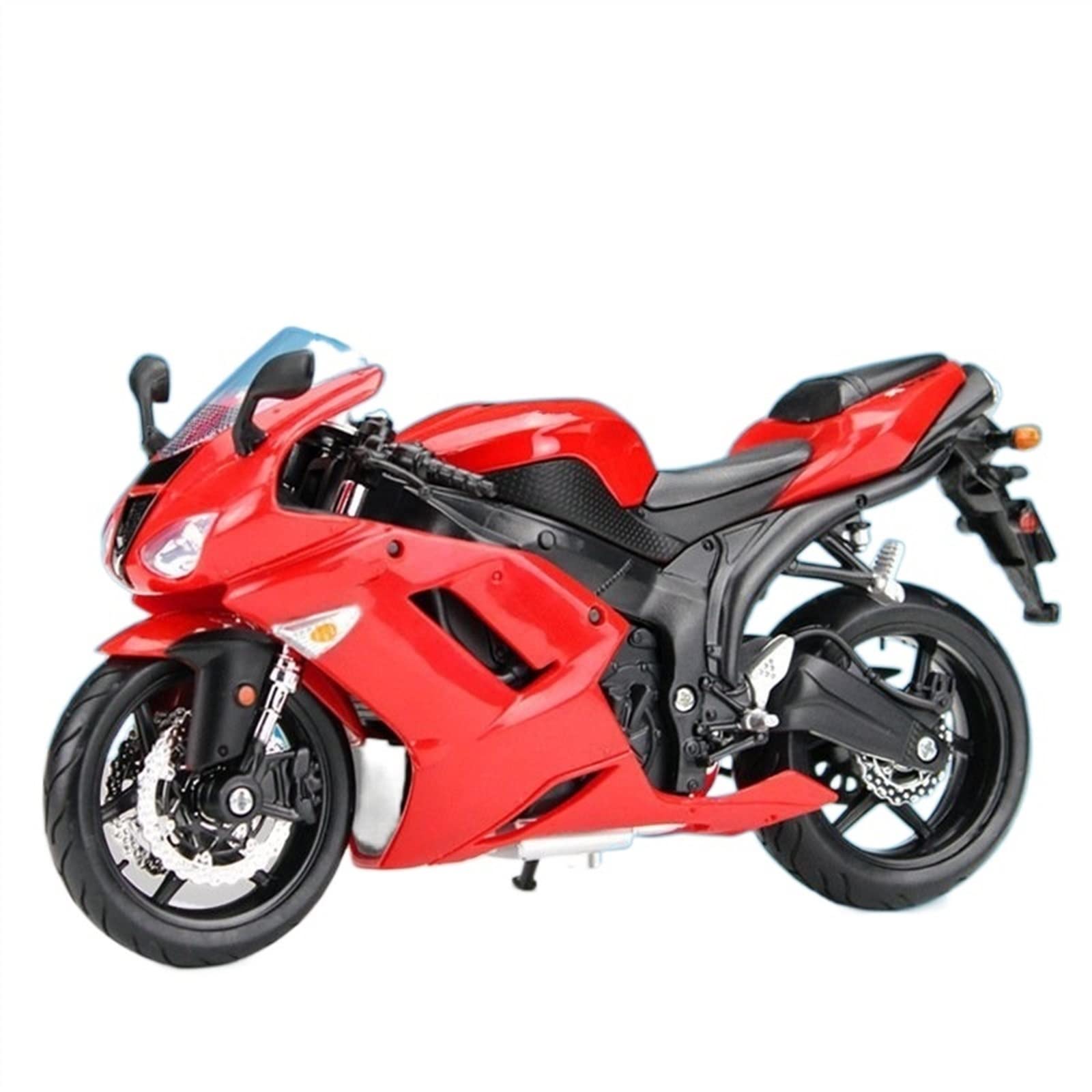 SEYXF Motorbike Toy for Kawasaki Ninja ZX-10R Motorcycle Desktop Display Model Diecast Metal Toy 1/12(Black- Silver)