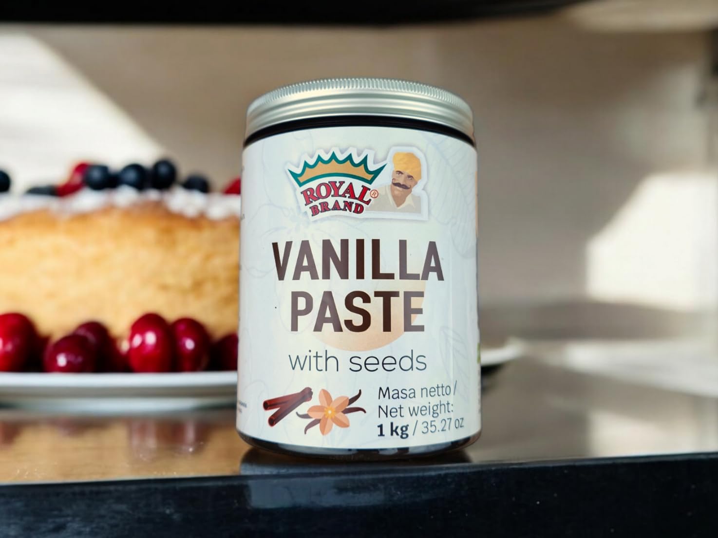 Royal Brand Bourbon Vanille Paste 1 kg Gourmet – Intensives Vanille Aroma ohne Konservierungsstoffe