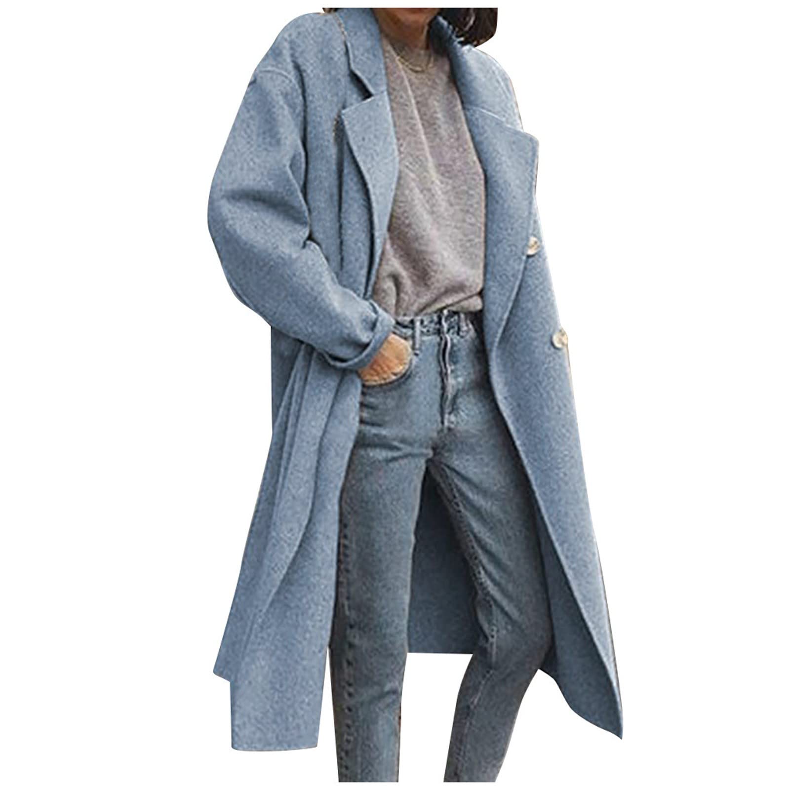 Women's Casual Lapel Cardigan Jacket Ultra Warm Tunic Jacket Slim Fit Basic Cardigan Long Sleeve Thick Cardigan Stylish Open Front Jacket Long Cardigan