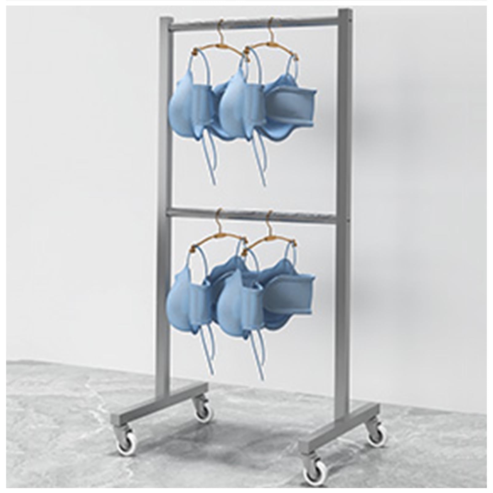 LYGXWJFC Apilador de Almacenamiento para Perchas – Estante Organizador para Perchas de Ropa móvil con Ruedas para Bufandas, Toallas, Sujetadores y Pantalones – Ideal para Tienda de Ropa o lavandería