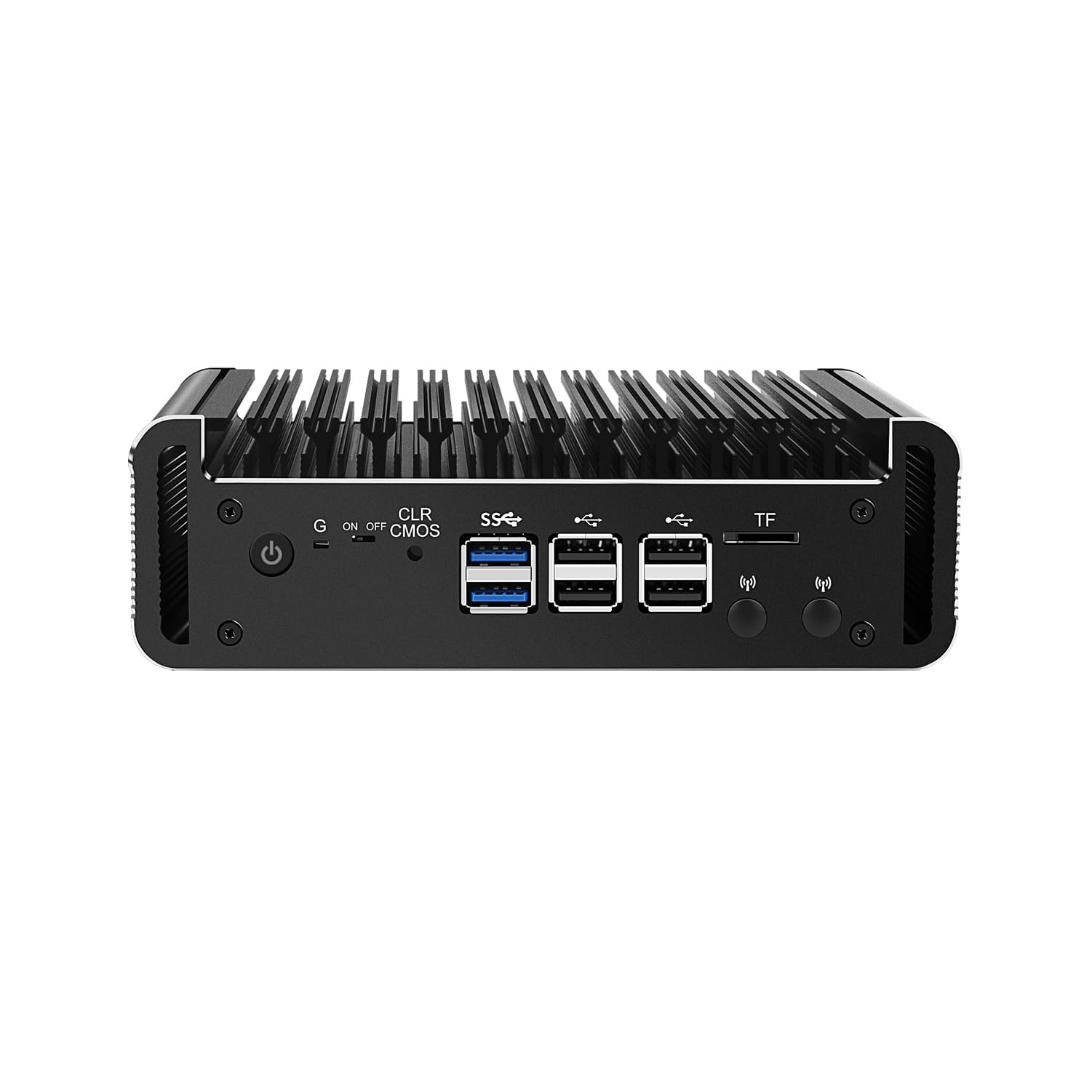 HUNSN Micro Firewall Appliance, Mini PC, PFSense, Mikrotik, OPNsense, VPN, Router PC, Twin Lake 13th Gen N150, RJ36, GPIO, HDMI, DP, 4 x 2.5GbE LAN, 8 x USB, 0 RAM, 0 Storage, Barebone No System