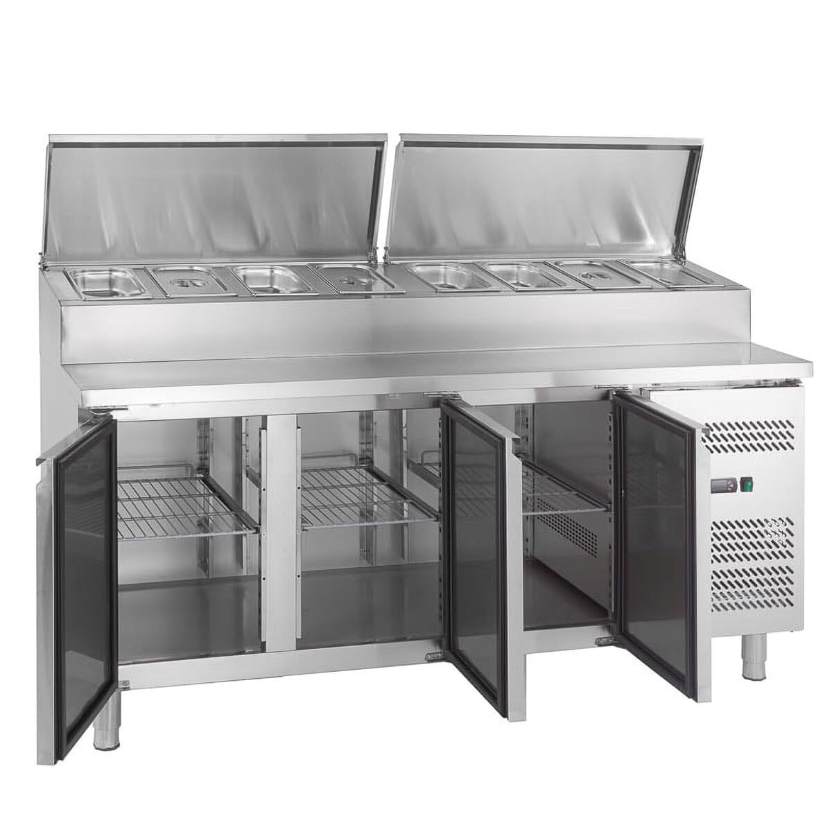 GastroHero Table de préparation ECO 3000 pour 8 bacs x GN 1/3 | CHR Fournitures de la restauration