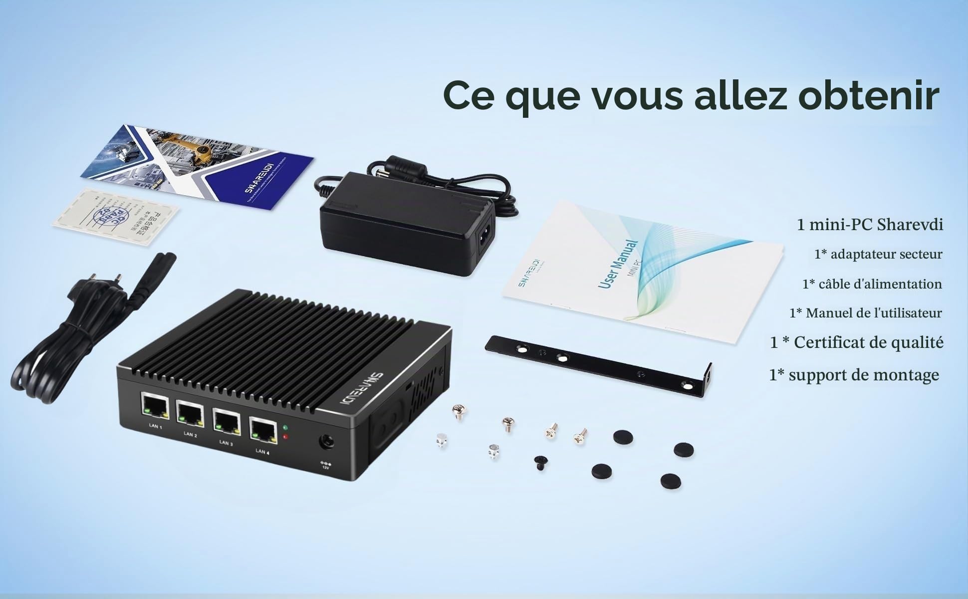 Appareil pare-feu sans ventilateur, CPU Intel J3710 4C/4T, mini-PC avec 4 ports LAN i226, passerelle réseau, routeur logiciel, test avec P-F-Sense/OPN-SESNE, 8 Go RAM DDR3, SSD mSATA de 64 Go