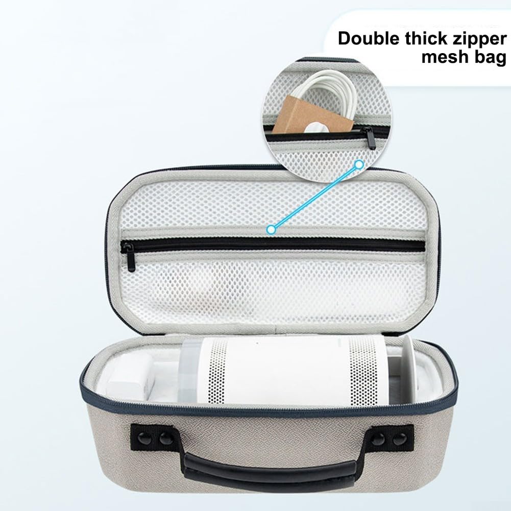 Funda rígida de transporte de EVA para Samsung Freestyle Projector/EVA Hard Travel Case para Freestyle 2ª generación con compartimentos dedicados para cables y accesorios