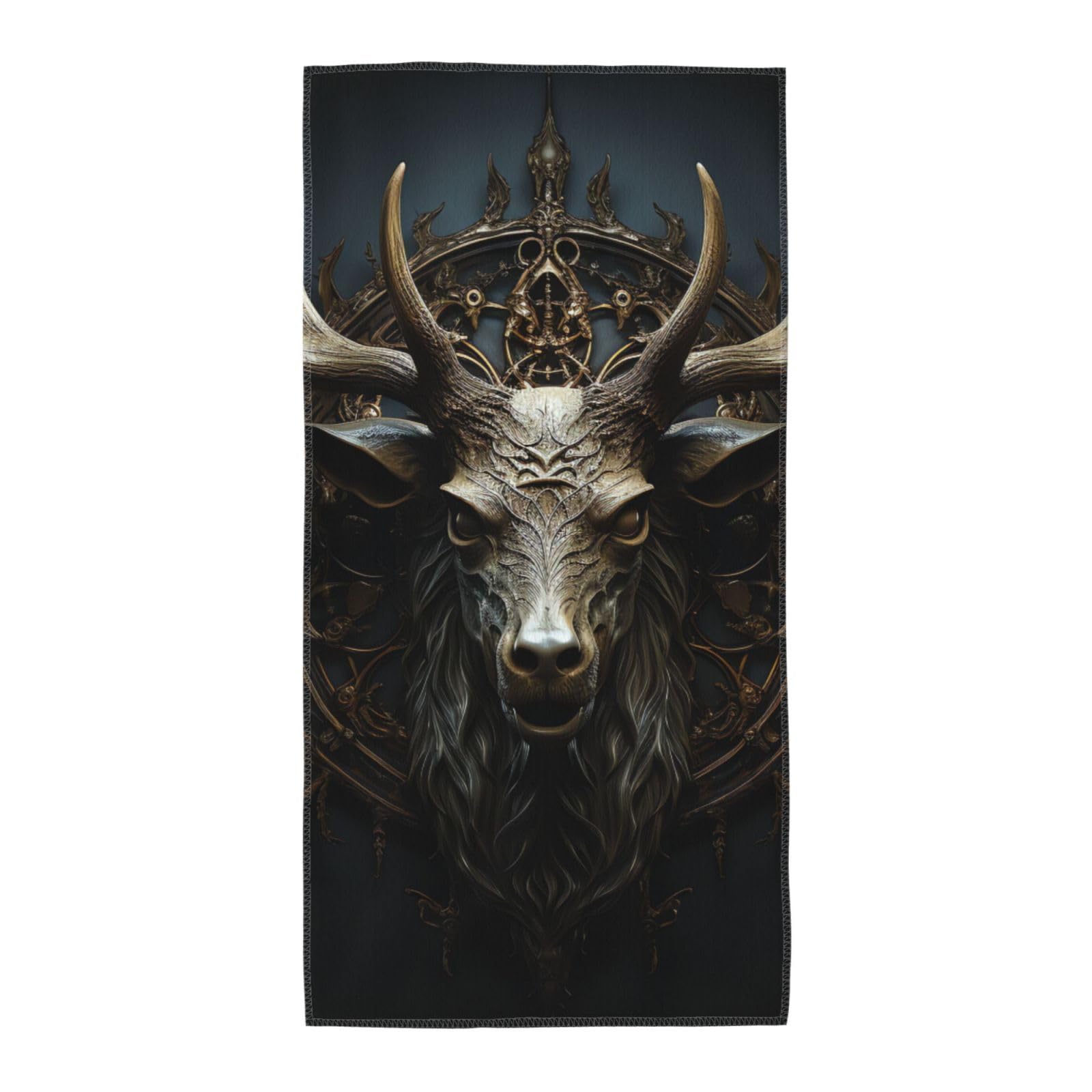 FekiLoot Absorbent Hand Towels 13.8"X27.5" Decorative Bathroom Towel Soft Microfiber Face Towel Antlers Dish Kitchen Towels for Bathroom Kitchen Hotel Spa Bath Towels
