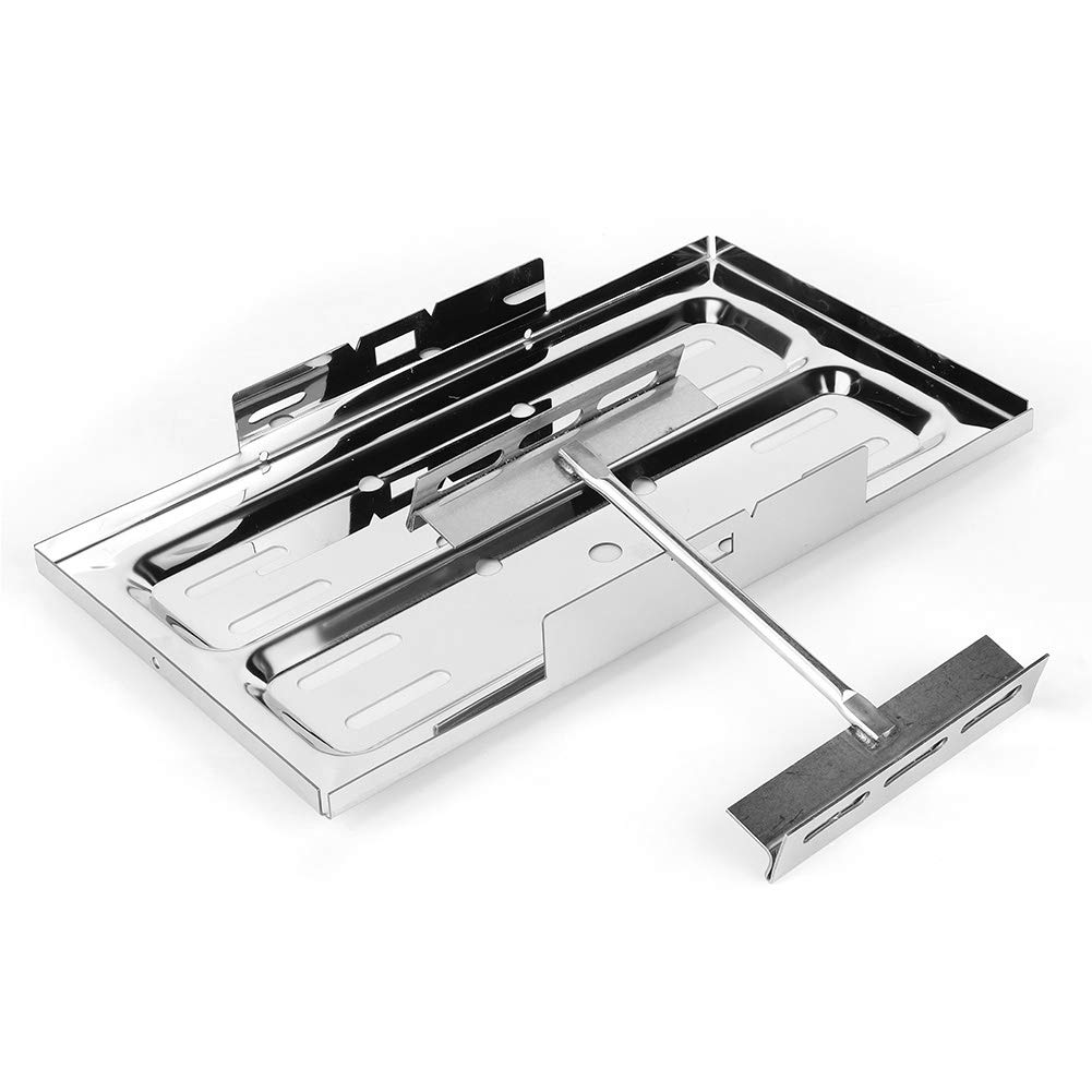 Batteriehalter, Verstellbarer Edelstahl Batteriehalter mit Metall Klemme für Auto Van Boot 19cm x 34cm