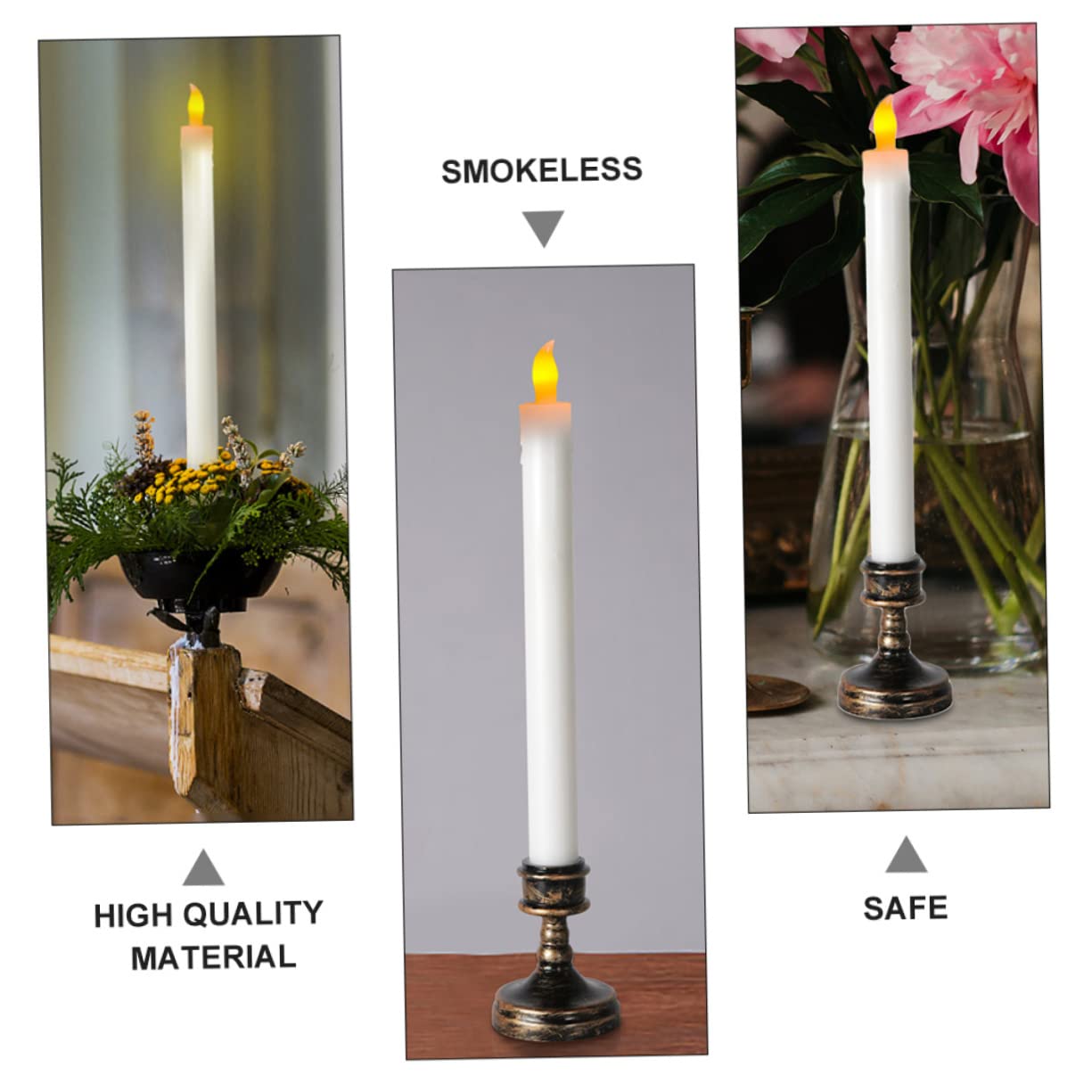 EXCEART 8pezzi Candele Led Senza Per Decorazioni Di Natale e Matrimoni Di Candele Elettroniche Con Base Per Eventi Interni Ed Esterni