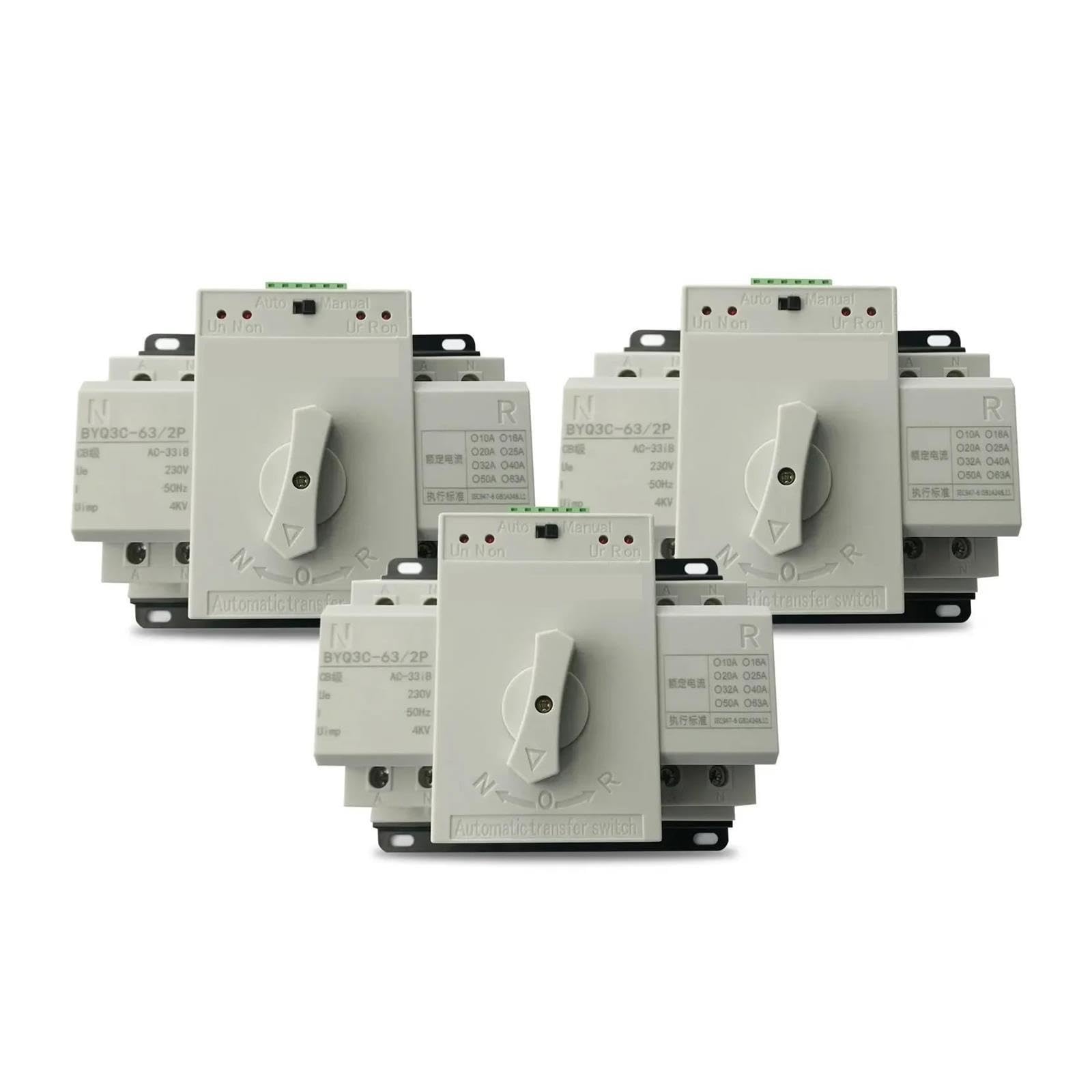 Interruptor de transferencia de energía dual monofásico de 230 V