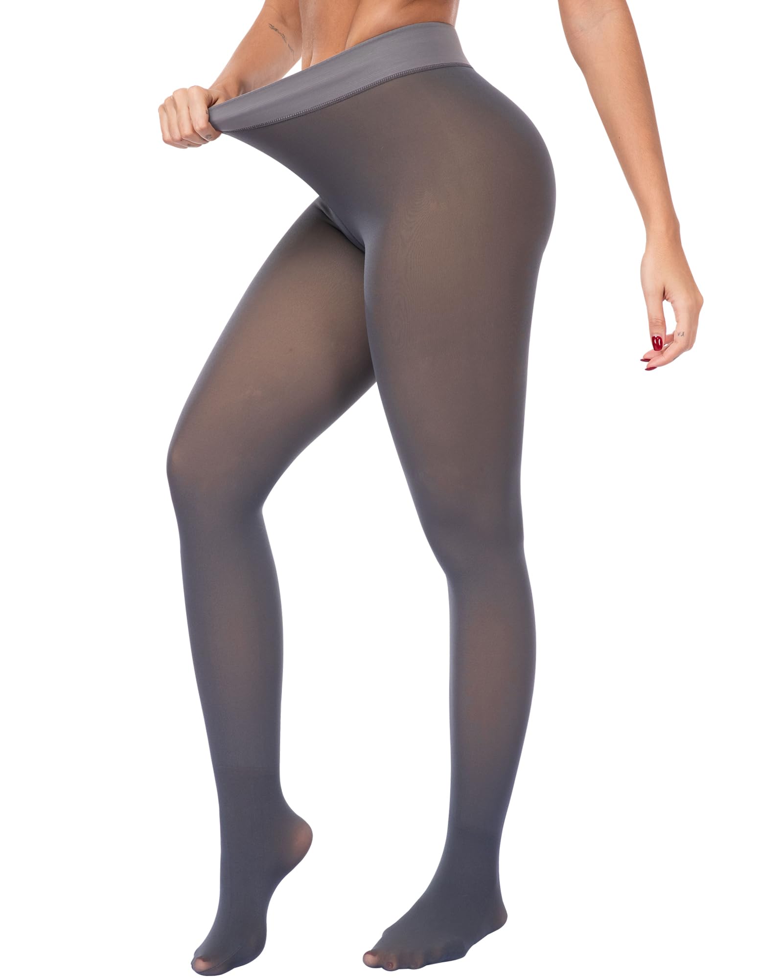 ATHVOTAR Fleece Lined Winter Tights Women - Thermal Warm Opaque Pantyhose Thick Sheer Leggings