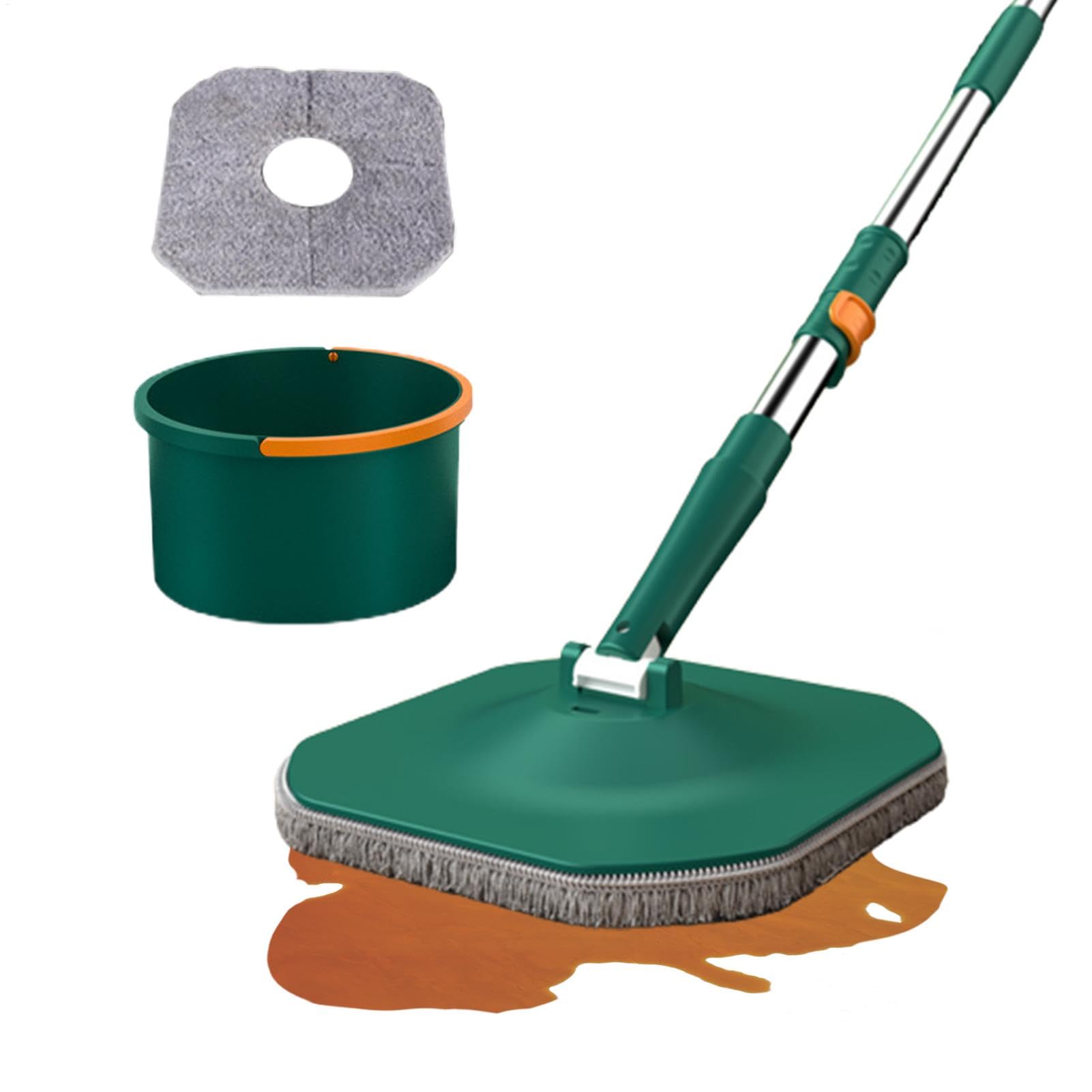 Mopa Giratoria Herramienta Plana De Microfibra Para Polvo, Seco Y Húmedo