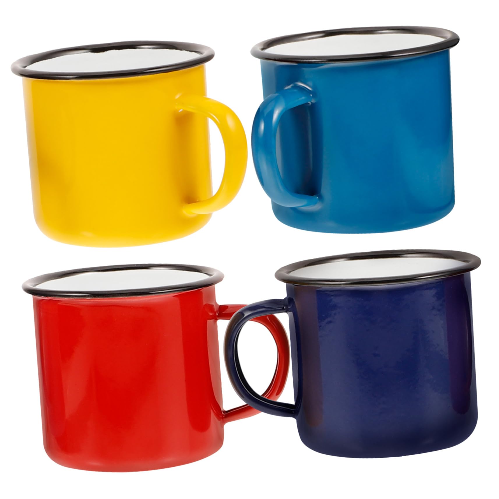 INOOMP 4stücke Emaillebecher Camping-trinkbecher Kaffeebecher Wasserbecher Robust und Langlebig für Outdoor und Haushaltgebrauch