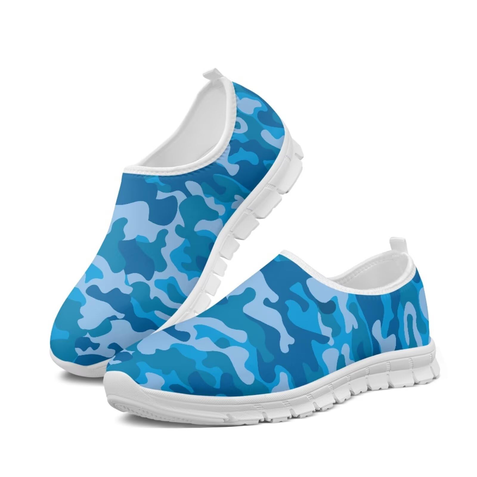 Męskie buty do chodzenia, wsuwane, trampki, podparcie łuku, lekkie mokasyny do joggingu, biegania, biała podeszwa, moro, 39.5 EU