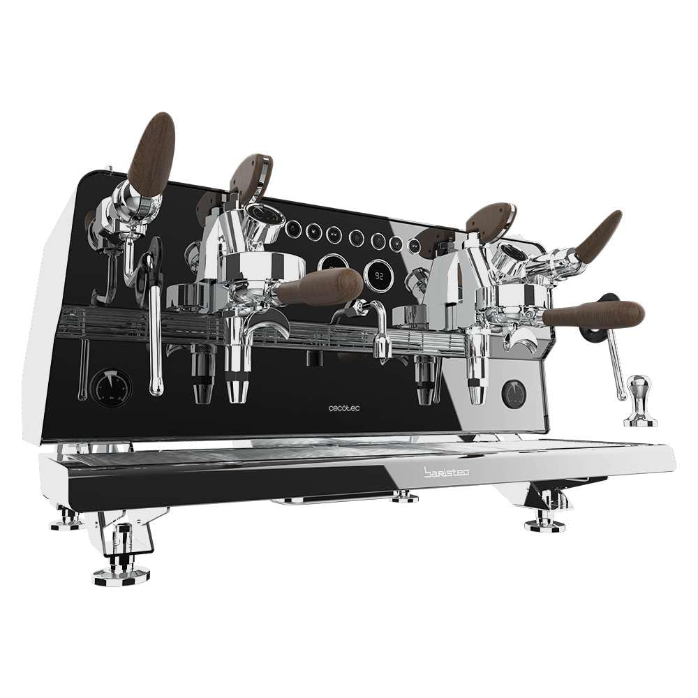 Cecotec Cafetera Express Barista Baristeo Gastro Dark. Bomba Rotatoria 9 Bares, Caldera 10.5L, Sistema E61, Control Pid, Grifos Profesionales, 3200W, Extracción Crema, Diseño Profesional, Versatilidad